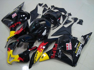 Erschwingliche Honda CBR600RR Motorrad Verkleidung 2009-2012 - Glanzendes Schwarz Gelb Red Bull