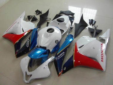 Erschwingliche Honda CBR600RR Motorrad Verkleidung 2009-2012 - Weiss Blau Rot Glanzendes Schwarz