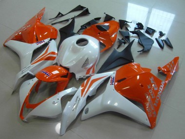 Erschwingliche Honda CBR600RR Motorrad Verkleidung 2009-2012 - Weiss Orange HRC