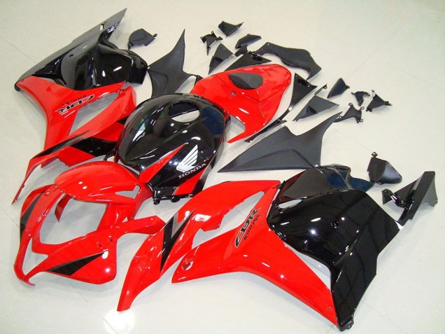 Erschwingliche Honda CBR600RR Motorrad Verkleidung 2009-2012 - Rot Glanzendes Schwarz