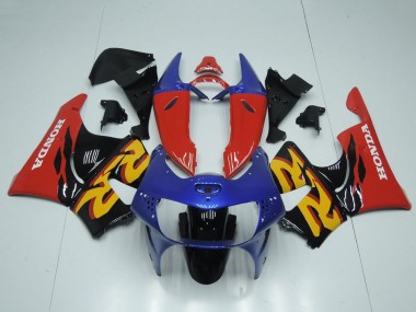 Erschwingliche Honda CBR900RR 919 Motorrad Verkleidung 1998-1999 - Rot Blau Glanzendes Schwarz