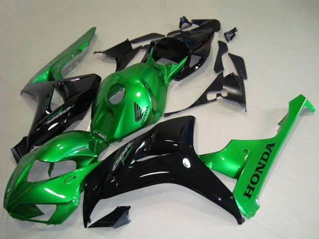 Erschwingliche Honda CBR1000RR Motorrad Verkleidung 2006-2007 - Grun Glanzendes Schwarz
