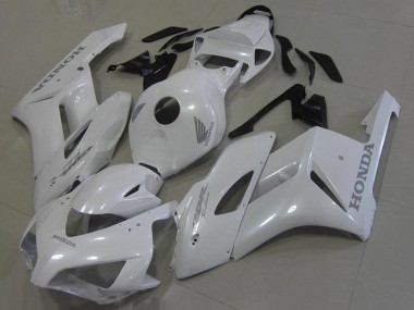 Erschwingliche Honda CBR1000RR Motorrad Verkleidung 2006-2007 - Weiss mit Silber Aufkleber