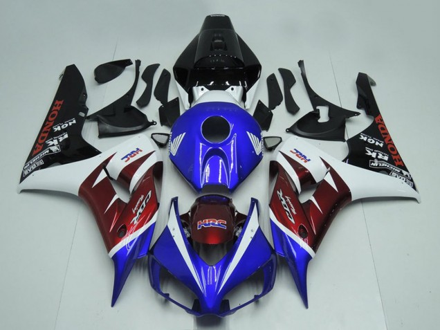 Erschwingliche Honda CBR1000RR Motorrad Verkleidung 2006-2007 - Weiss Burgundy Blau Glanzendes Schwarz