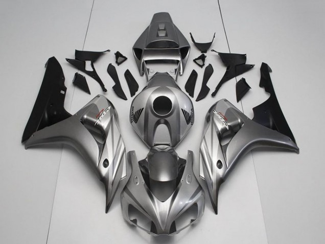 Erschwingliche Honda CBR1000RR Motorrad Verkleidung Kit 2006-2007 - Silber Glanzendes Schwarz