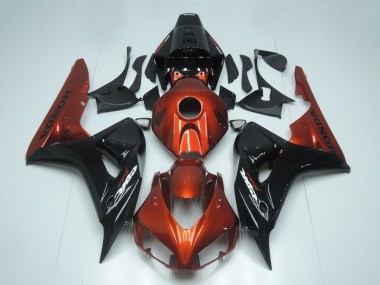 Erschwingliche Honda CBR1000RR Motorrad Verkleidung 2006-2007 - Rot Glanzendes Schwarz
