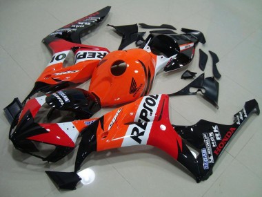 Erschwingliche Honda CBR1000RR Motorrad Verkleidung Kit 2006-2007 - Orange Weiss Rot Glanzendes Schwarz Repsol