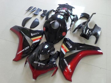 Erschwingliche Honda CBR1000RR Motorrad Verkleidung 2008-2011 - Glanzendes Schwarz Rot Mugen