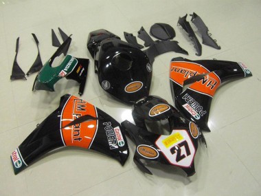 Erschwingliche Honda CBR1000RR Motorrad Verkleidung 2008-2011 - Glanzendes Schwarz Orange HM Plant 27