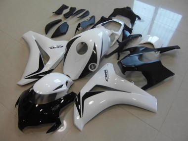 Erschwingliche Honda CBR1000RR Motorrad Verkleidung Kit 2008-2011 - Weiss Glanzendes Schwarz