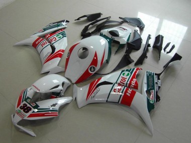 Erschwingliche Honda CBR1000RR Motorrad Verkleidung 2012-2016 - Weiss Rot Grun Castrol 38