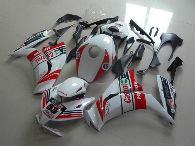 Erschwingliche Honda CBR1000RR Motorrad Verkleidung 2012-2016 - Weiss Rot Grun Castrol