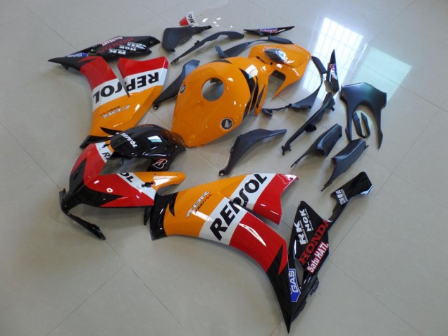 Erschwingliche Honda CBR1000RR Motorrad Verkleidung 2012-2016 - Orange Weiss Rot Glanzendes Schwarz Repsol