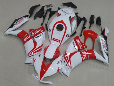 Erschwingliche Honda CBR1000RR Motorrad Verkleidung 2012-2016 - Weiss Rot Schwarz Supreme