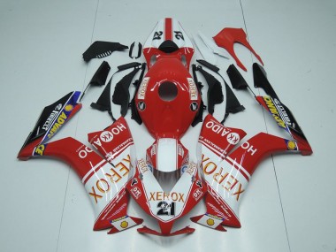 Erschwingliche Honda CBR1000RR Motorrad Verkleidung 2012-2016 - Weiss Rot Glanzendes Schwarz Xerox 21