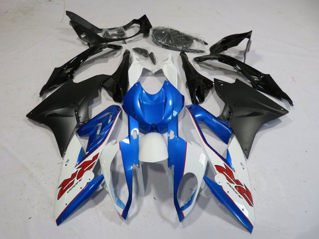 Erschwingliche BMW S1000RR Motorrad Verkleidung 2015-2016 - Weiss Blau Matt Schwarz