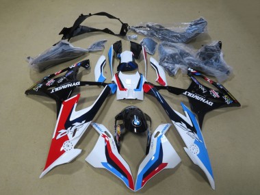 Erschwingliche BMW S1000RR Motorrad Verkleidung 2019-2022 - Weiss Blau Rot Schwarz
