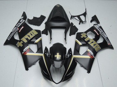 Erschwingliche Suzuki GSXR 1000 Motorrad Verkleidung 2003-2004 - Matt Schwarz Rizla
