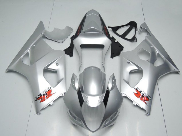 Erschwingliche Suzuki GSXR 1000 Motorrad Verkleidung 2003-2004 - Silber Rot OEM Stil