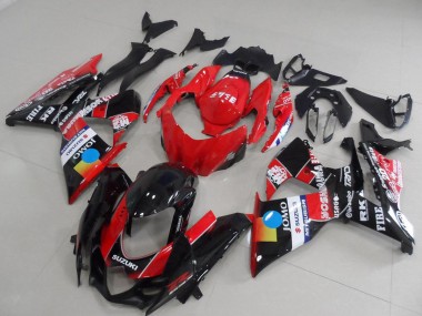 Erschwingliche Suzuki GSXR 1000 Motorrad Verkleidung 2009-2016 - Rot Blau Gelb Schwarz JOMO