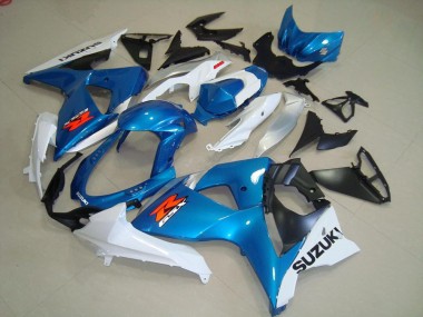 Erschwingliche Suzuki GSXR 1000 Motorrad Verkleidung 2009-2016 - Hellblau Weiss Schwarz OEM Stil