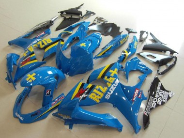 Erschwingliche Suzuki GSXR 1000 Motorrad Verkleidung 2009-2016 - Blau Gelb Rizla Hopper Motul