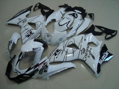 Erschwingliche Suzuki GSXR 1000 Motorrad Verkleidung 2009-2016 - Weiss Schwarz Corona