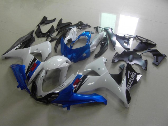 Erschwingliche Suzuki GSXR 1000 Motorrad Verkleidung 2009-2016 - Weiss Blau Schwarz OEM Stil
