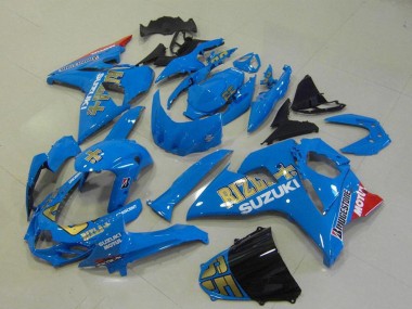 Erschwingliche Suzuki GSXR 1000 Motorrad Verkleidung 2009-2016 - Blau Gold Rizla Motul