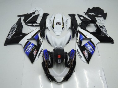 Erschwingliche Suzuki GSXR 1000 Motorrad Verkleidung 2009-2016 - Weiss Blau Schwarz Viru