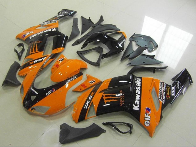 Erschwingliche Kawasaki ZX6R Motorrad Verkleidung 2007-2008 - Orange Monster