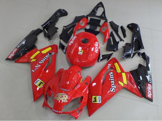 Erschwingliche Aprilia RS125 Motorrad Verkleidung 2006-2011 - Rot Schwarz Gelb