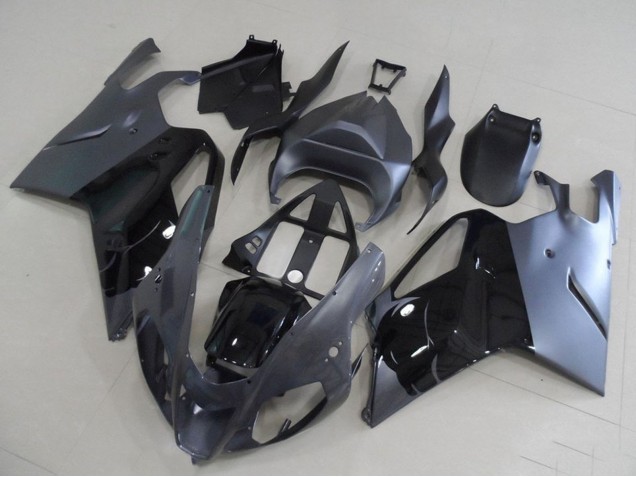 Erschwingliche Aprilia RSV1000 Motorrad Verkleidung 2003-2006 - Glanzendes Schwarz Grau