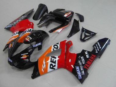 Erschwingliche Yamaha YZF R1 Motorrad Verkleidung 2000-2001 - Orange Weiss Rot Schwarz Repsol