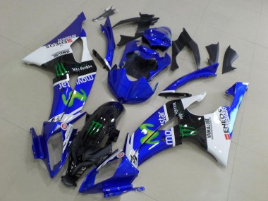 Erschwingliche Yamaha YZF R6 Motorrad Verkleidung 2008-2016 - Weiss Blau Glanzendes Schwarz Grun Monster MoviStar