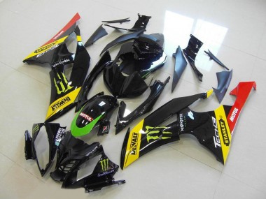 Erschwingliche Yamaha YZF R6 Motorrad Verkleidung 2008-2016 - Gelb Rot Glanzendes Schwarz Grun Monster Motul