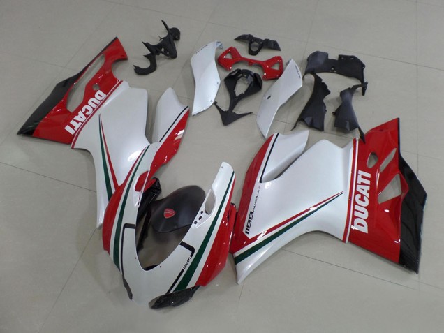 Erschwingliche Ducati 1199 Motorrad Verkleidung Kit 2011-2014 - Weiss Rot Schwarz Grun