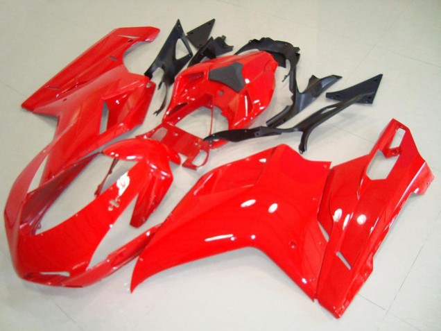 Erschwingliche Ducati 848 1098 1198 Motorrad Verkleidung 2007-2014 - Rot