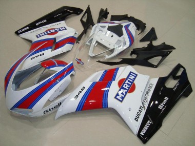 Erschwingliche Ducati 848 Motorrad Verkleidung 2007-2014 - Weiss Rot Grun Glanzendes Schwarz Martini