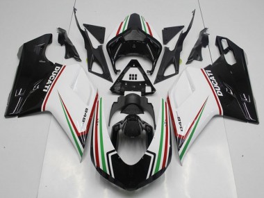 Erschwingliche Ducati 848 Motorrad Verkleidung Kit 2007-2014 - Weiss Rot Grun Glanzendes Schwarz