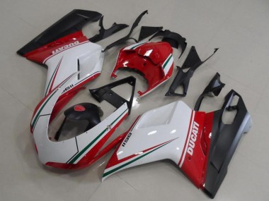 Erschwingliche Ducati 1198 Motorrad Verkleidung 2007-2014 - Weiss Rot Grun Matt Schwarz