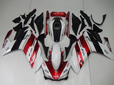 Erschwingliche Yamaha YZF R3 Motorrad Verkleidung 2015-2018 - Weiss Rot Schwarz