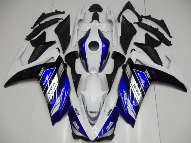 Erschwingliche Yamaha YZF R3 Motorrad Verkleidung 2015-2018 - Weiss Blau Schwarz Yamalube