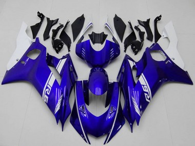 Erschwingliche Yamaha YZF R6 Motorrad Verkleidung 2017-2023 - Weiss Blau