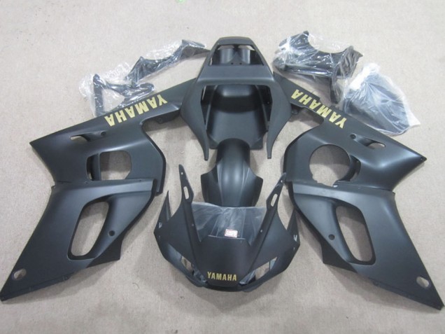 Erschwingliche Yamaha YZF R6 Motorrad Verkleidung 1998-2002 - Matt Schwarz Gelb Aufkleber