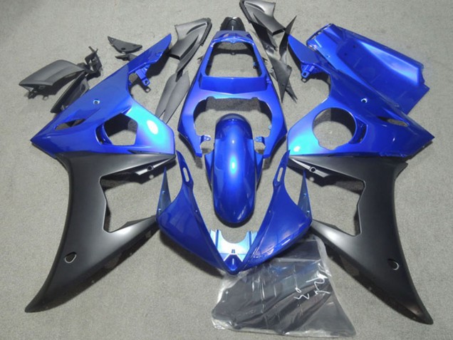 Erschwingliche Yamaha YZF R6 Motorrad Verkleidung 2003-2004 - Blau Matt Schwarz