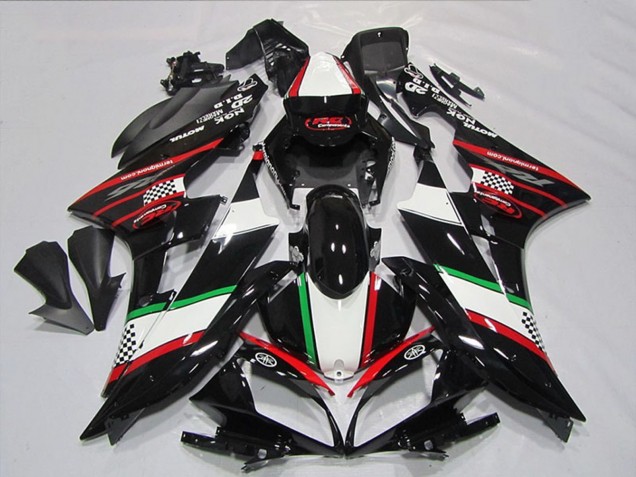 Erschwingliche Yamaha YZF R6 Motorrad Verkleidung 2006-2007 - Weiss Rot Glanzendes Schwarz Grun Motul