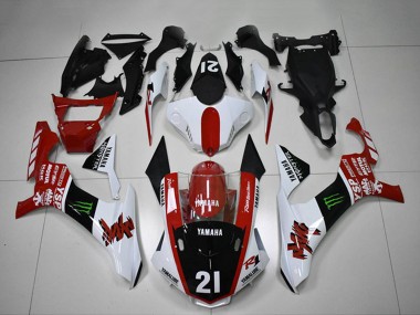 Erschwingliche Yamaha YZF R1 Motorrad Verkleidung 2015-2019 - Weiss Rot Glanzendes Schwarz Grun Monster Motul YSP