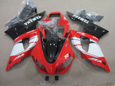 Erschwingliche Yamaha YZF R1 Motorrad Verkleidung 1998-1999 - Rot Weiss Silber Glanzendes Schwarz