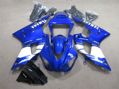 Erschwingliche Yamaha YZF R1 Motorrad Verkleidung 1998-1999 - Blau Weiss mit Aufkleber